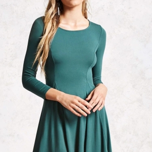 Lace-Up Swing Dress